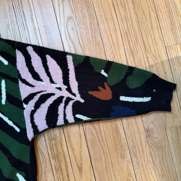 Anthropologie Bel Kazan Wool Blend Floral Print Cardigan - Picture 12 of 16